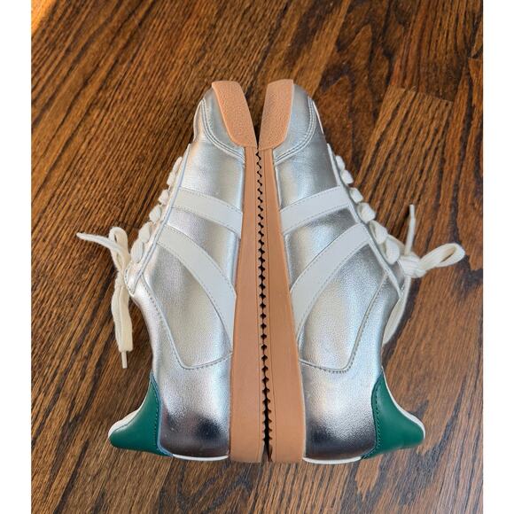 Steve Madden Hudsin Silver, Green, and White Sneakers Size 9 - Picture 3 of 10